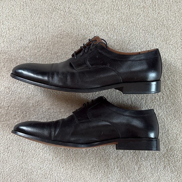 Johnston & Murphy Men’s Hernden Cap Toe Black Calfskin Dress Shoes Size 14 - Picture 4 of 12